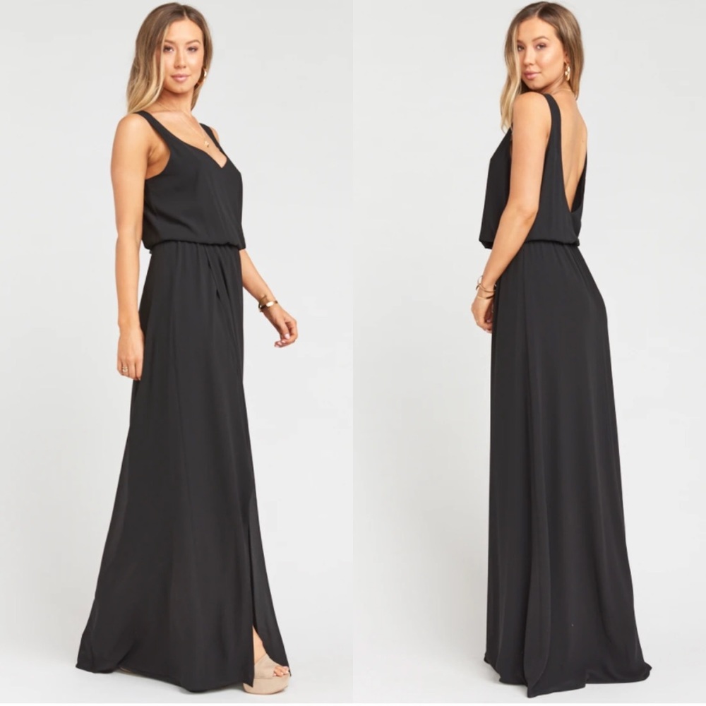 NEW! SHOW ME YOUR MUMU Kendall Maxi Dress M. black. Never altered.